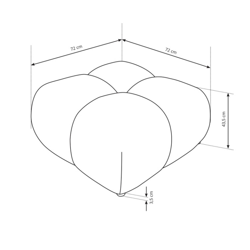 Tapacirani tabure ALMADA 72x72 cm krem