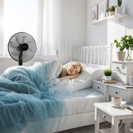 Taylor Swoden - Stojni ventilator 50W/230V, 122 cm, crne boje
