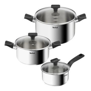Tefal - 3-komadni set šerpi DELICIOUS od nerđajućeg čelika