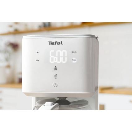 Tefal - Aparat za filter kafu sa LCD displejom SENSE 1000W/230V bela