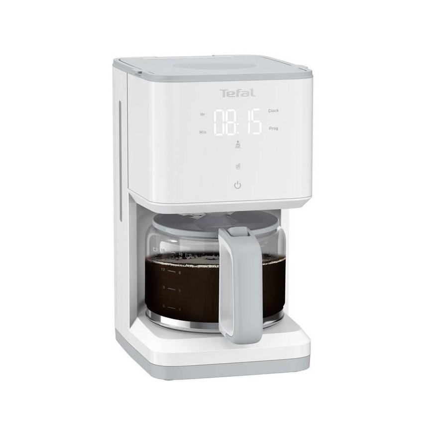 Tefal - Aparat za filter kafu sa LCD displejom SENSE 1000W/230V bela
