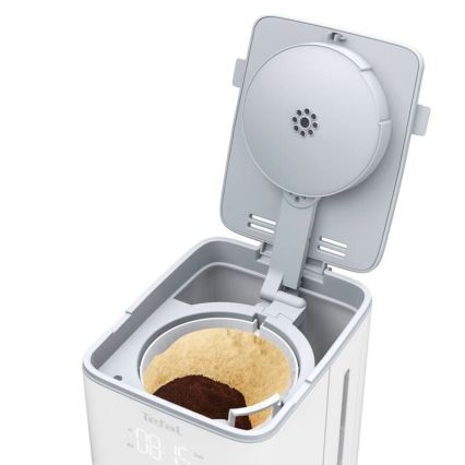 Tefal - Aparat za filter kafu sa LCD displejom SENSE 1000W/230V bela
