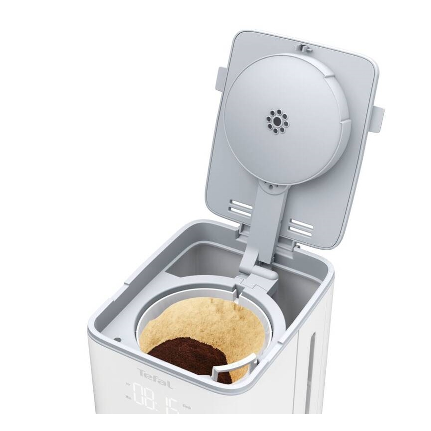 Tefal - Aparat za filter kafu sa LCD displejom SENSE 1000W/230V bela