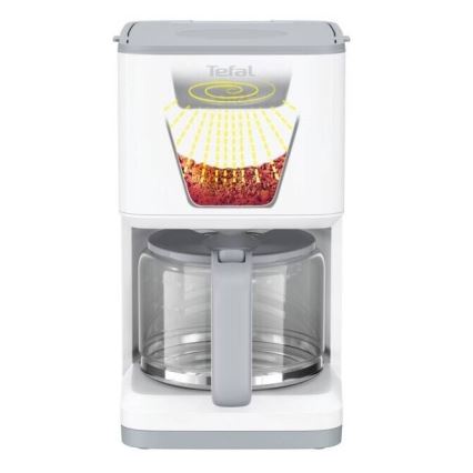 Tefal - Aparat za filter kafu sa LCD displejom SENSE 1000W/230V bela