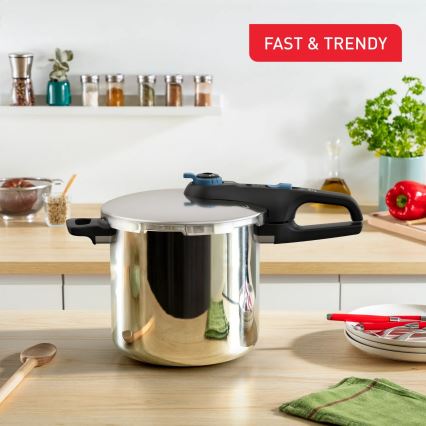 Tefal - Ekspres lonac 8 l SECURE TRENDY nerđajući čelik