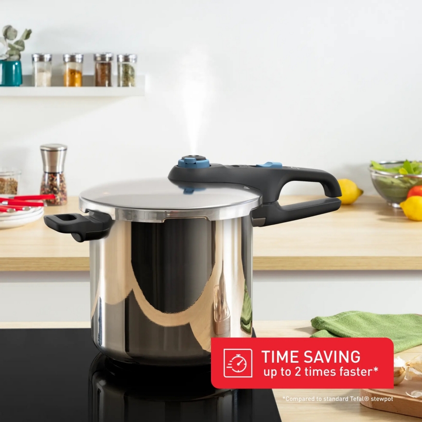 Tefal - Ekspres lonac 8 l SECURE TRENDY nerđajući čelik