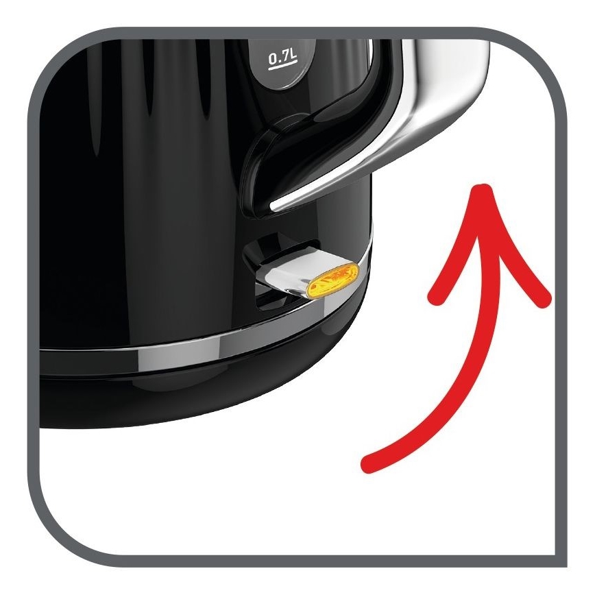 Tefal - Električno kuvalo LOFT 1,7 l 2400W/230V crno