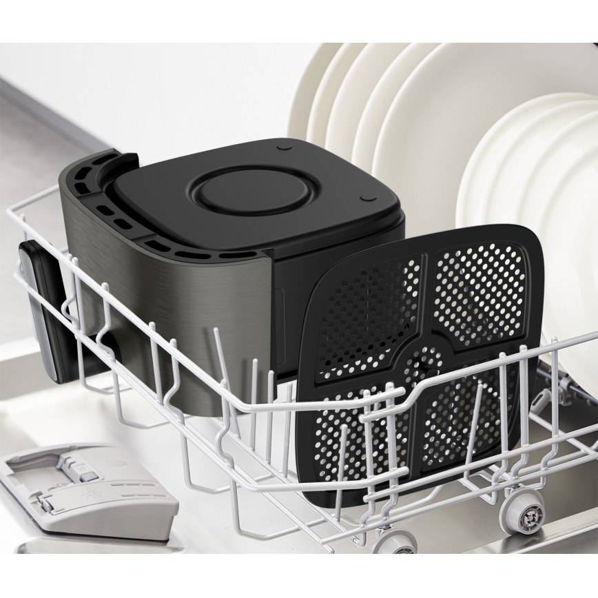 Tefal - Friteza na vrući vazduh 5 l EASY FRY SILENCE COAL 1400-1670W/230V