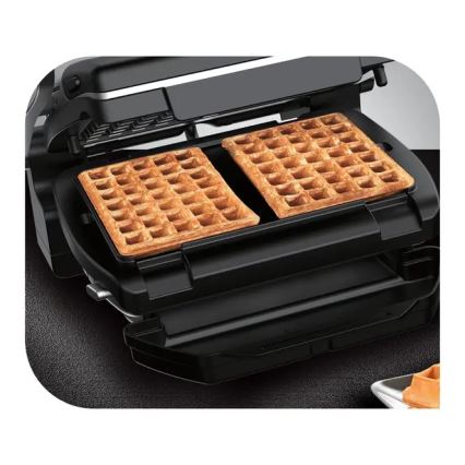 Tefal - Kontaktni gril OPTIGRILL+ INOX WAFFLES 2000W/230V crni/hrom