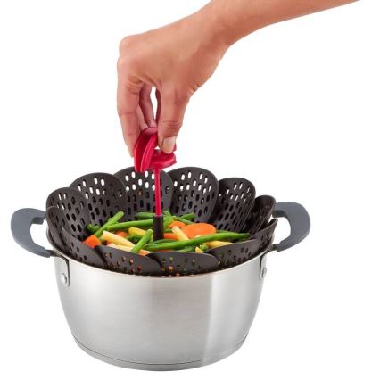 Tefal - Košara za kuvanje na pari INGENIO crna/crvena