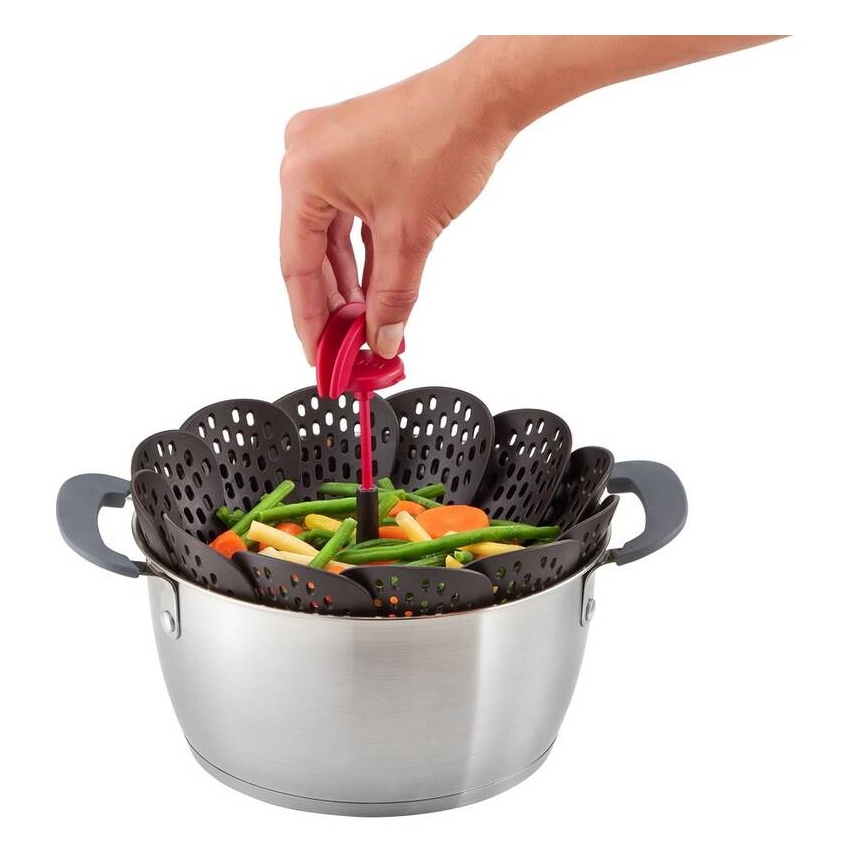 Tefal - Košara za kuvanje na pari INGENIO crna/crvena