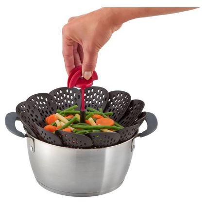 Tefal - Košara za kuvanje na pari INGENIO crna/crvena