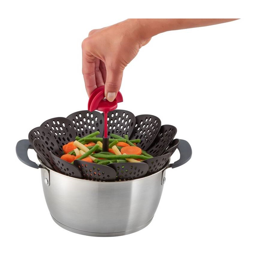 Tefal - Košara za kuvanje na pari INGENIO crna/crvena