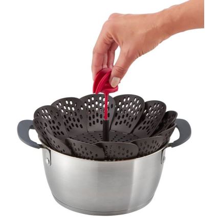 Tefal - Košara za kuvanje na pari INGENIO crna/crvena