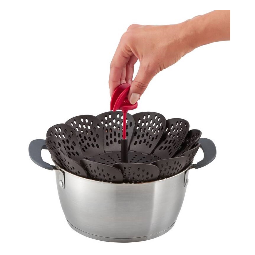 Tefal - Košara za kuvanje na pari INGENIO crna/crvena