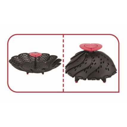 Tefal - Košara za kuvanje na pari INGENIO crna/crvena