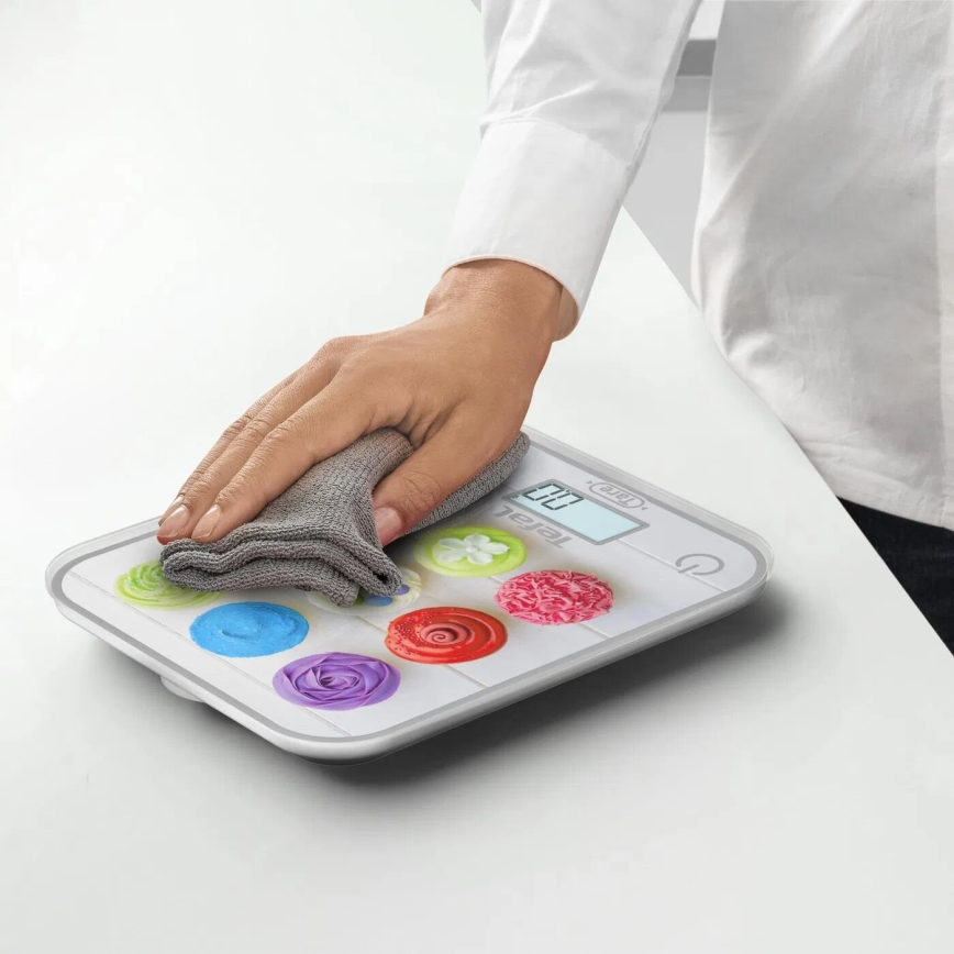 Tefal - Kuhinjska vaga OPTISS 2xAAA šarena