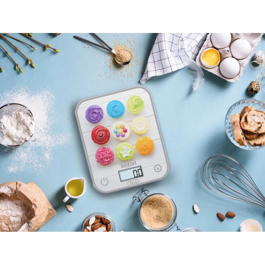 Tefal - Kuhinjska vaga OPTISS 2xAAA šarena