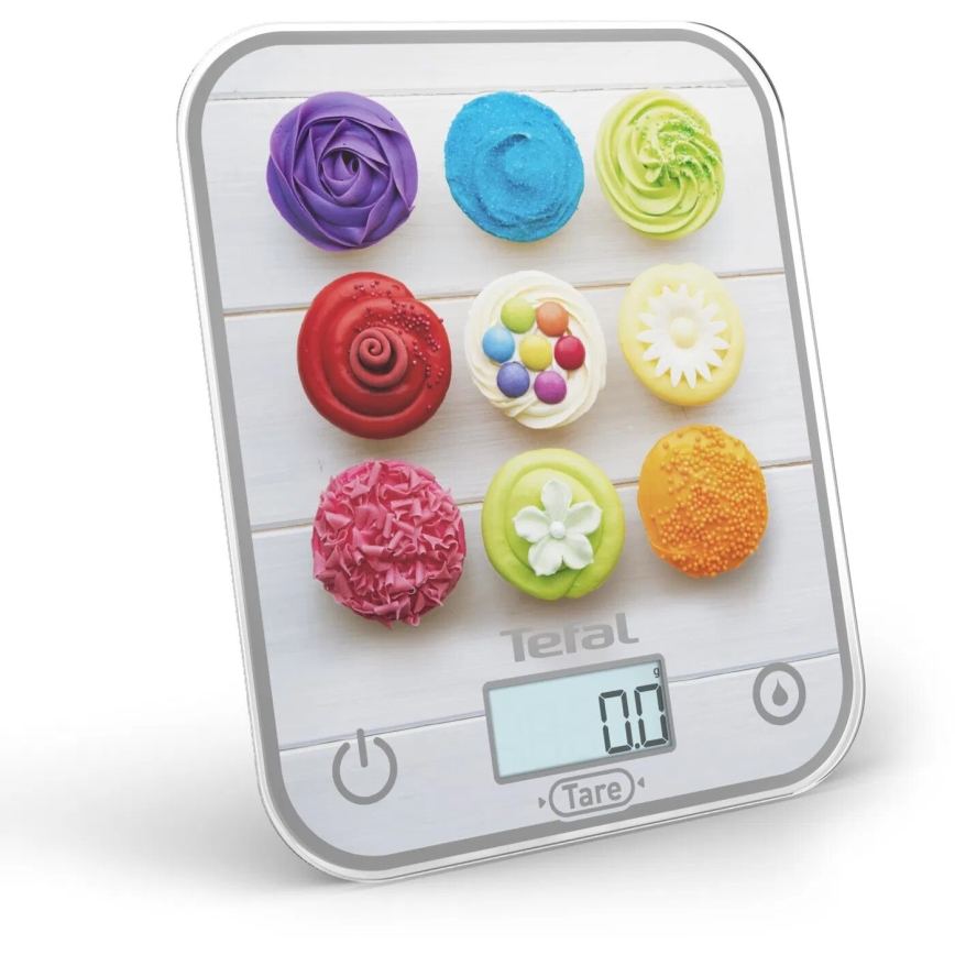 Tefal - Kuhinjska vaga OPTISS 2xAAA šarena