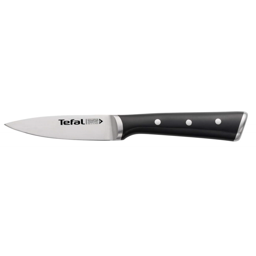 Tefal - Nož za guljenje od nerđajućeg čelika ICE FORCE 9 cm sjajni hrom/crna