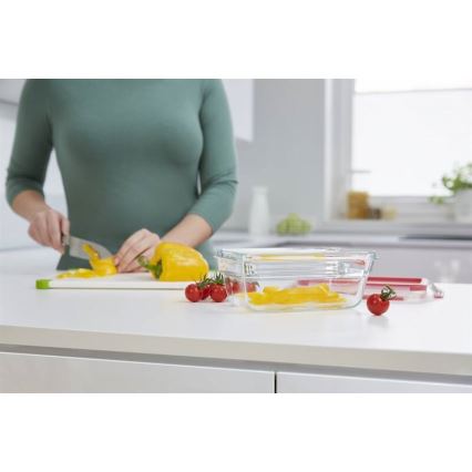 Tefal - Posuda za hranu 0,85 l MSEAL GLASS crvena/staklo