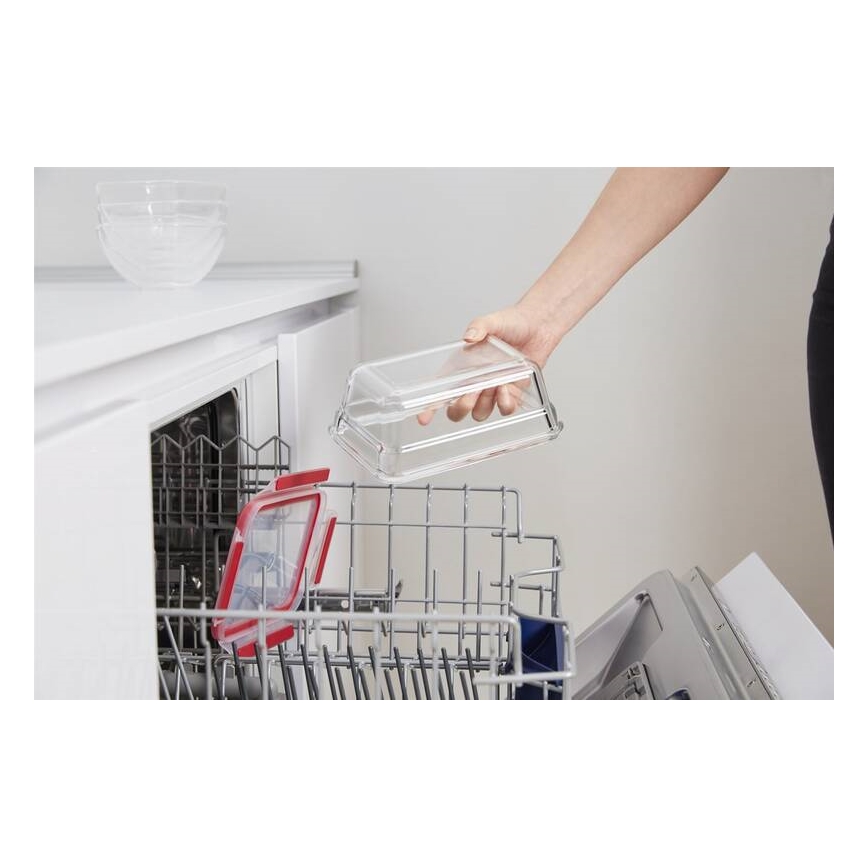 Tefal - Posuda za hranu 0,85 l MSEAL GLASS crvena/staklo