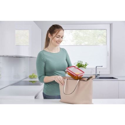 Tefal - Posuda za hranu 0,85 l MSEAL GLASS crvena/staklo