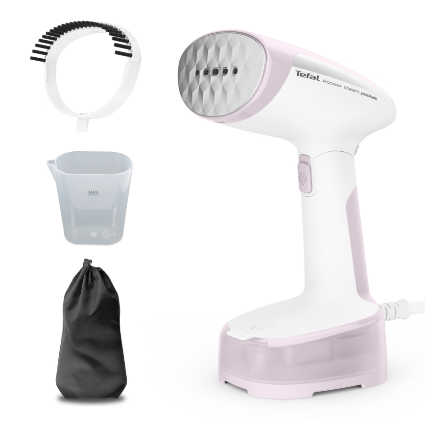 Tefal - Ručni parni uređaj za odeću ACCESS STEAM POCKET 1300W/230V ružičasta