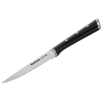 Tefal - Set noževa za steak ICE FORCE od nerđajućeg čelika 11 cm, sjajni hrom/crna, 4 kom
