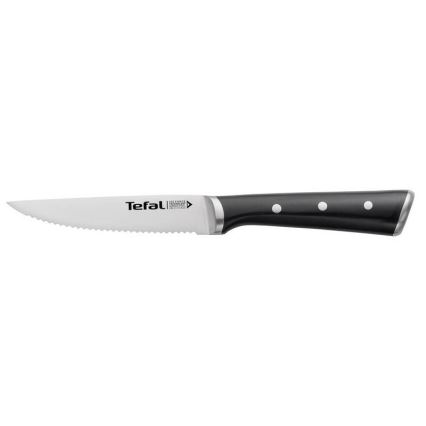 Tefal - Set noževa za steak ICE FORCE od nerđajućeg čelika 11 cm, sjajni hrom/crna, 4 kom