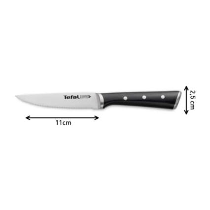 Tefal - Set noževa za steak ICE FORCE od nerđajućeg čelika 11 cm, sjajni hrom/crna, 4 kom