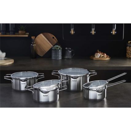 Tefal - Set od 10 šerpi NORDICA od nerđajućeg čelika