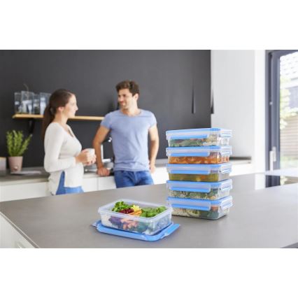 Tefal - Set od 6 posuda za hranu 0,8 l MASTER SEAL FRESH, plava