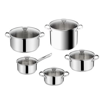 Tefal - Set posuđa 10 delova DAILY COOK, nerđajući čelik