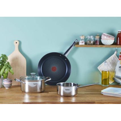Tefal - Set posuđa 10 kom COOK EAT od nerđajućeg čelika