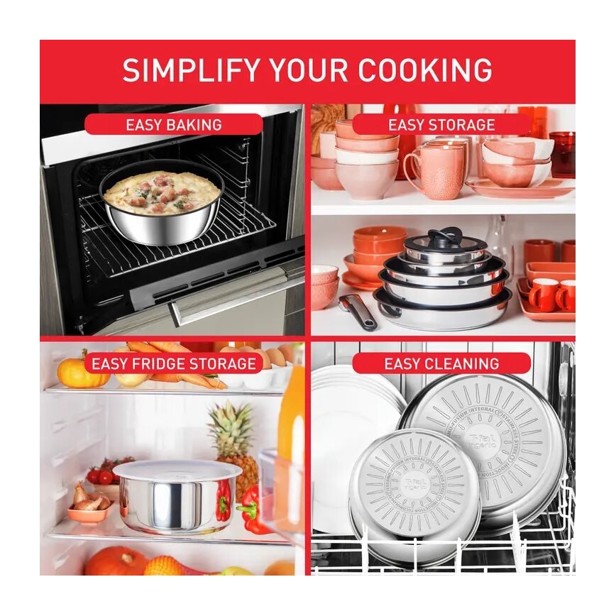 Tefal - Set posuđa 13 delova INGENIO PREFERENCE ON, nerđajući čelik