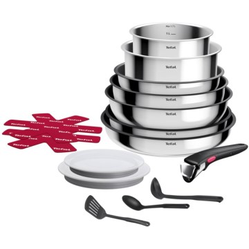 Tefal - Set posuđa 15 delova INGENIO COOK, od nerđajućeg čelika