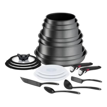 Tefal - Set posuđa 20 kom INGENIO DAILY CHEF ON, crne boje