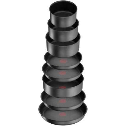 Tefal - Set posuđa 20 kom INGENIO DAILY CHEF ON, crne boje