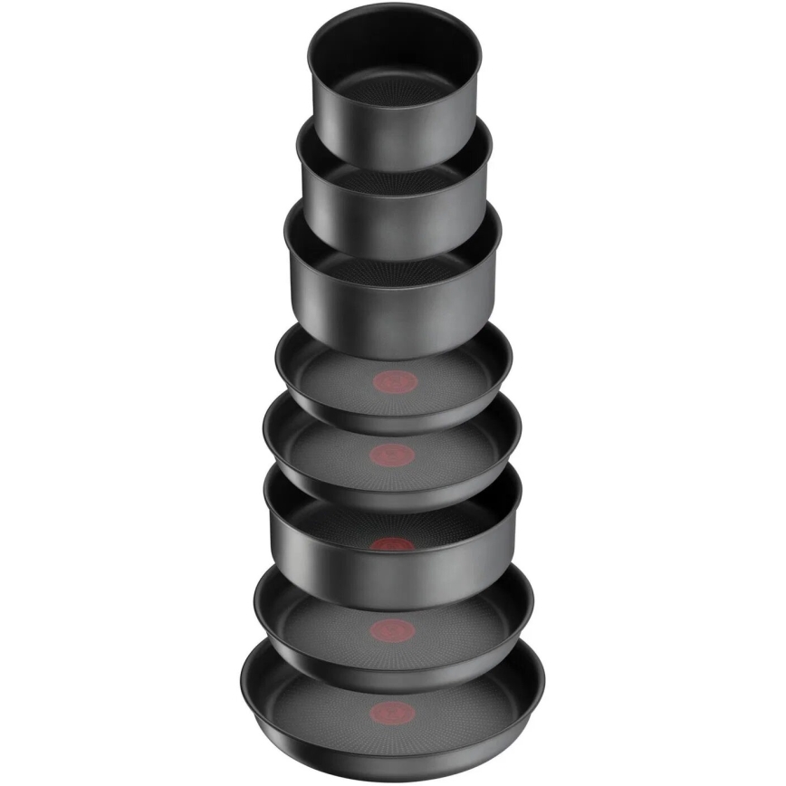 Tefal - Set posuđa 20 kom INGENIO DAILY CHEF ON, crne boje