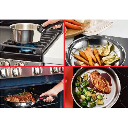 Tefal - Set posuđa 3 kom INGENIO COOK od nerđajućeg čelika