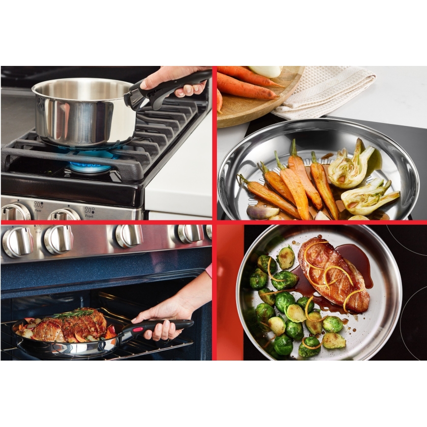 Tefal - Set posuđa 3 kom INGENIO COOK od nerđajućeg čelika