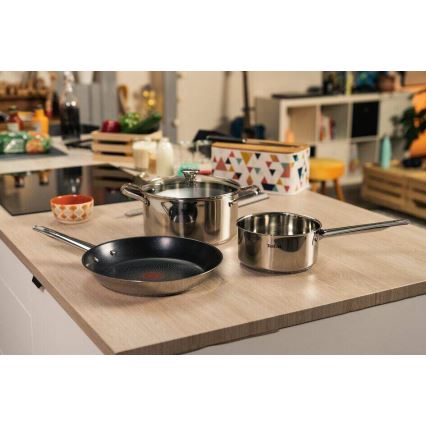 Tefal - Set posuđa 9 delova COOK EAT, od nerđajućeg čelika
