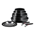Tefal - Set posuđa od 10 delova INGENIO EASY COOK & CLEAN BLACK
