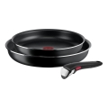 Tefal - Set tiganja 3 kom INGENIO EASY COOK & CLEAN CRNI