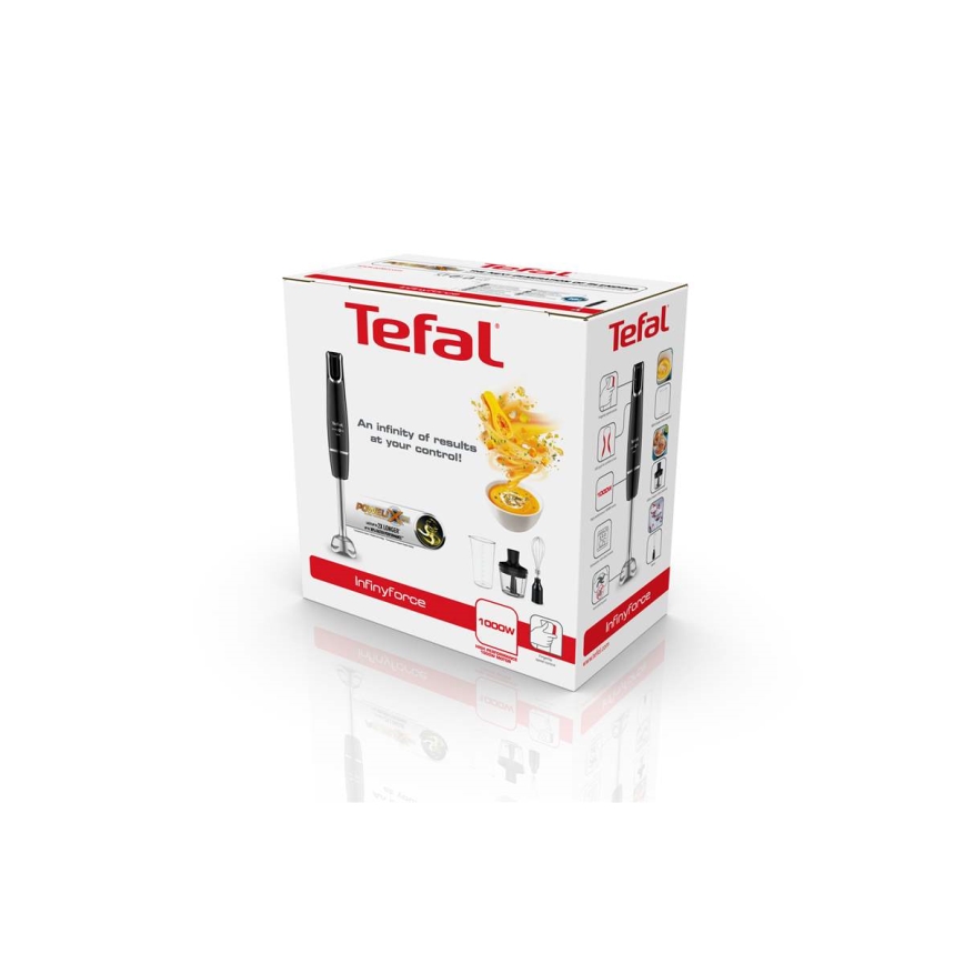 Tefal - Štapni blender INFINY FORCE V2 3 u 1 1000W/230V crna/nerđajući čelik