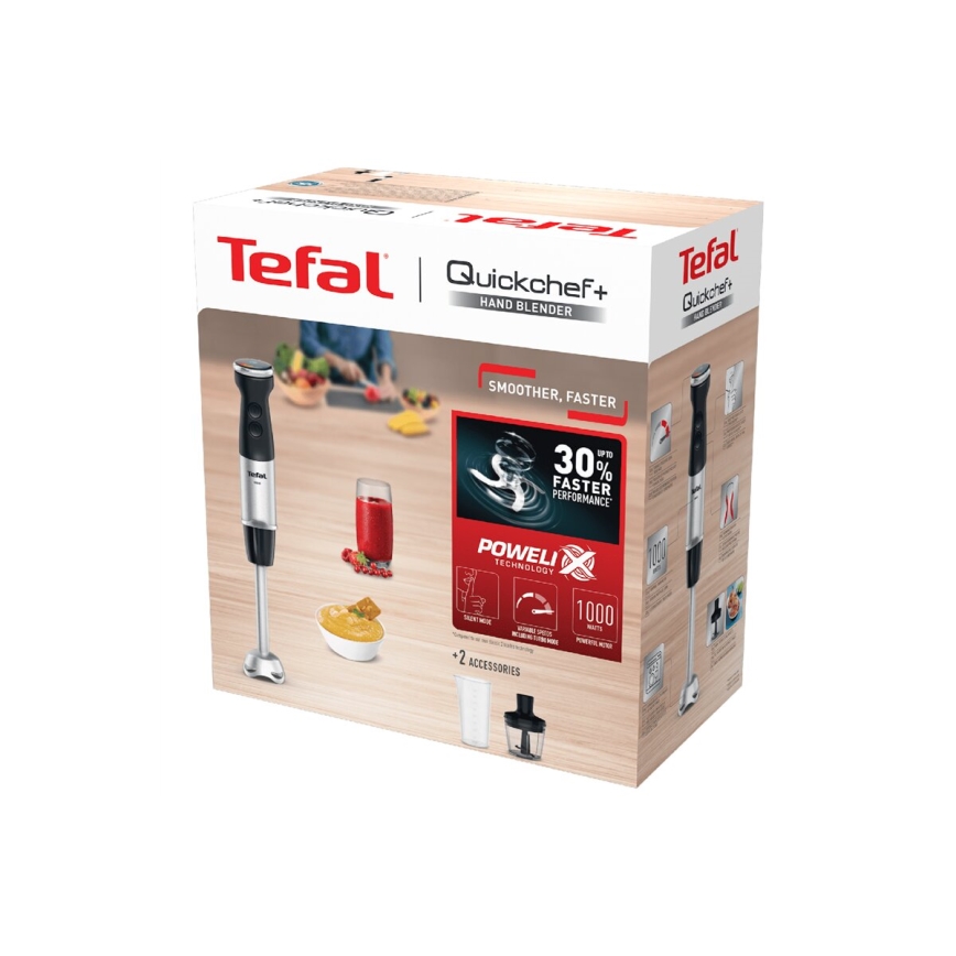 Tefal - Štapni mikser QUICKCHEF 1000W/230V crni