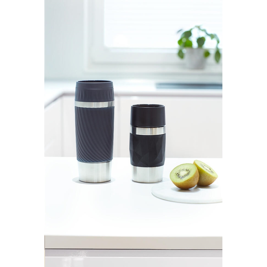 Tefal - Termo šolja 300 ml COMPACT MUG nerđajući čelik/crna