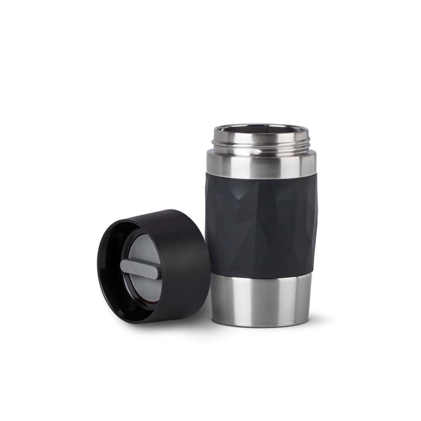 Tefal - Termo šolja 300 ml COMPACT MUG nerđajući čelik/crna