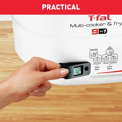 Tefal - Višenamenska friteza 9 u 1 VERSALIO DE LUXE 1600W/230V 2 l bela